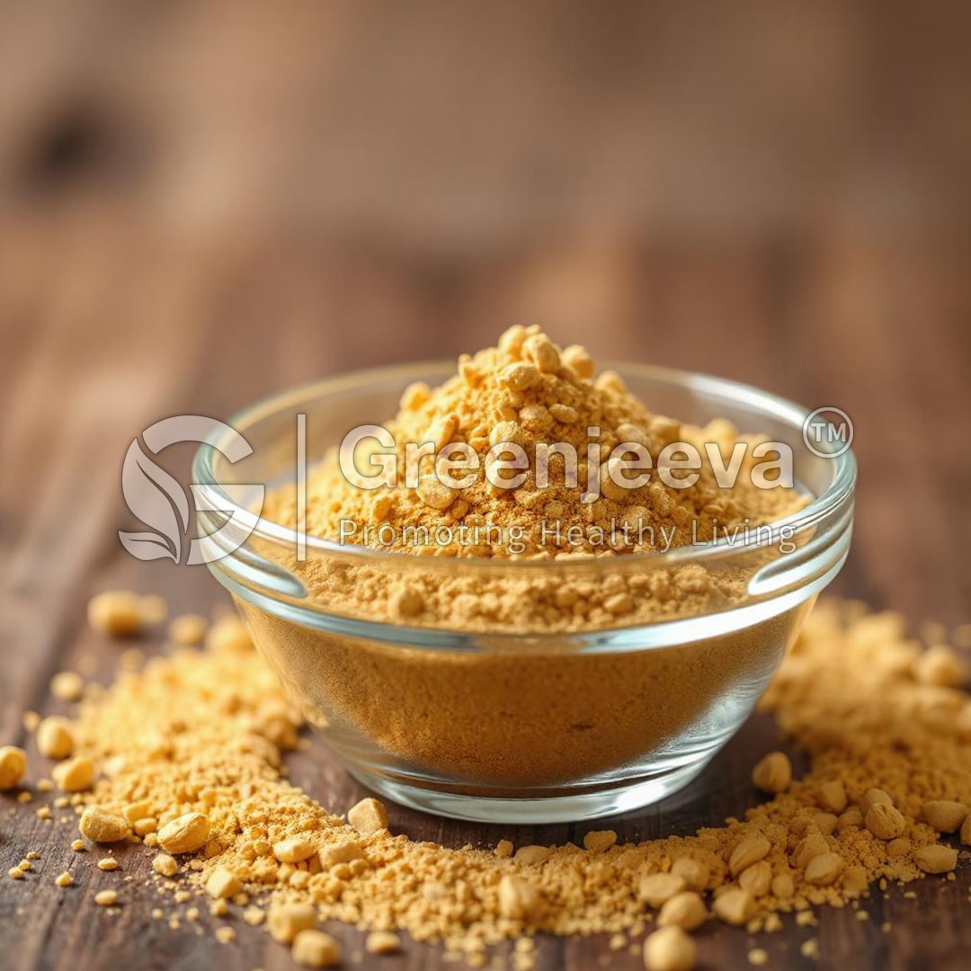 Bee Pollen Powder in a glass bowl