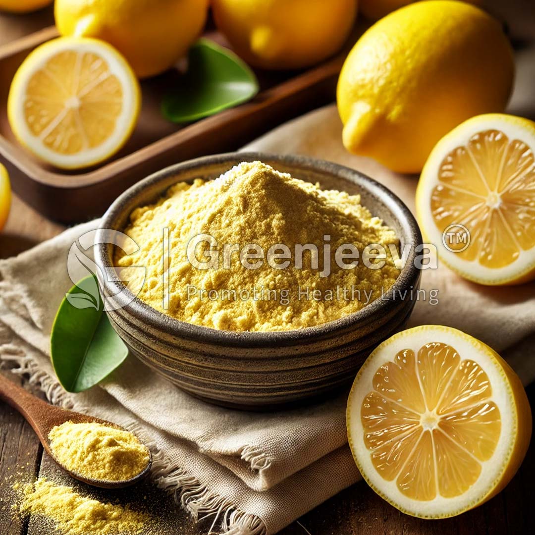 Organic Lemon Powder in Bowl