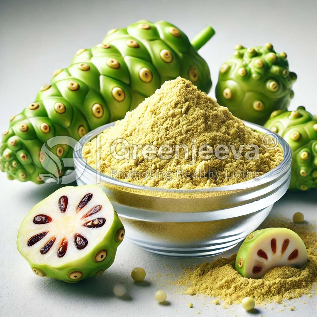 Organic Noni Fruit Powder in Bowl