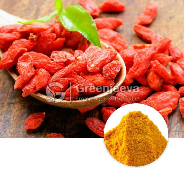 A wooden spoon filled with Berberine Powder surrounded by Berberine.