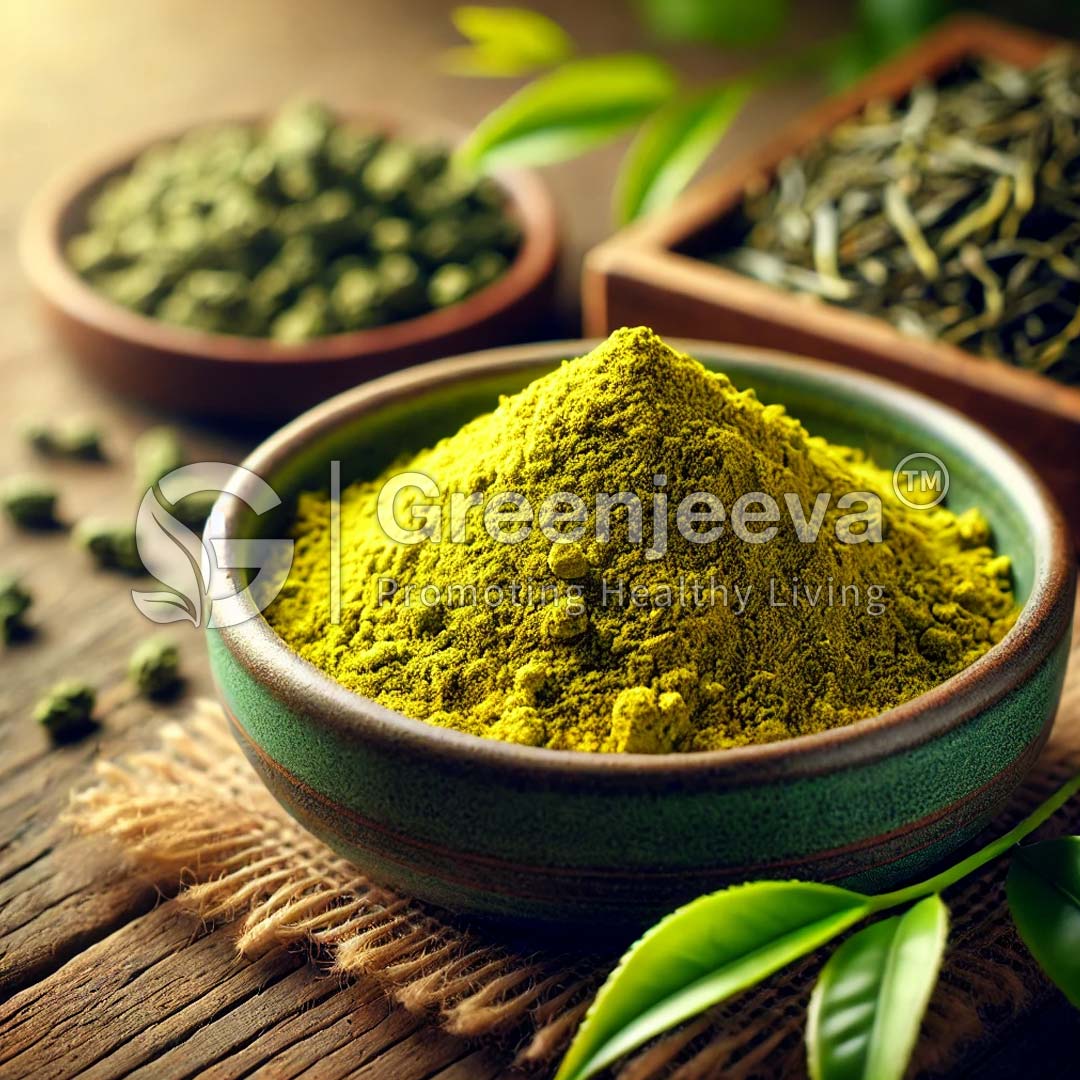 Organic Green Tea Leaves Powder