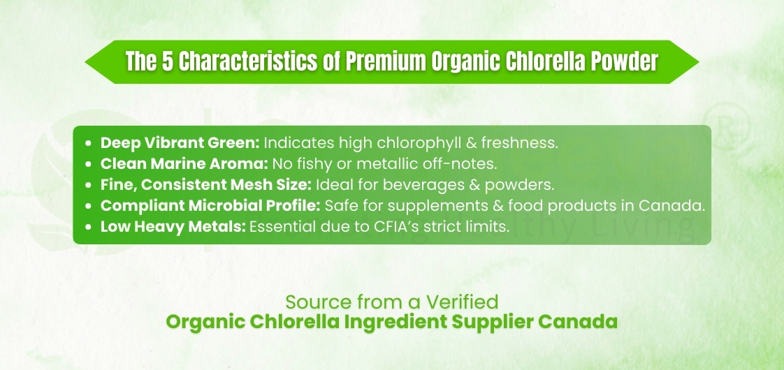 The 5 Characteristics of premium organic chlorella powder