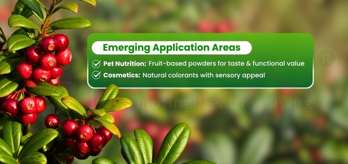 uses in pet nutrition and cosmetics with a focus on taste and natural colorants.